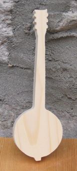 Massivt træ banjo ht15cm håndlavet musik dekoration, musiker gave, musiker gave, musik