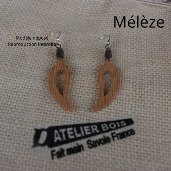 blad &oslash;reringe lavet af b&oslash;getr&aelig;, etiske tr&aelig; smykker, natur smykker, h&aring;ndlavet