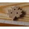 Håndlavet Maple Leaf Knob 25mm Solid Wood Scrapbook Embellishment Natur træ blad