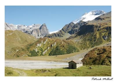 Postkort Gliere sø, Champagny en vanoise om sommeren