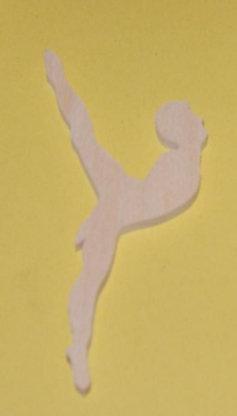 Dancer figurine 3mm massivt tr&aelig; h&aring;ndlavet udsmykning scrapbooking dans