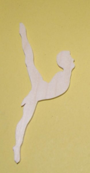 Dancer figurine 3mm massivt tr&aelig; h&aring;ndlavet udsmykning scrapbooking dans