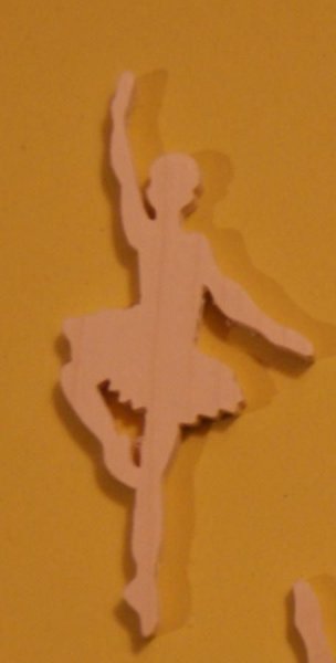 Dancer figurine 3mm massivt tr&aelig; h&aring;ndlavet udsmykning scrapbooking dans