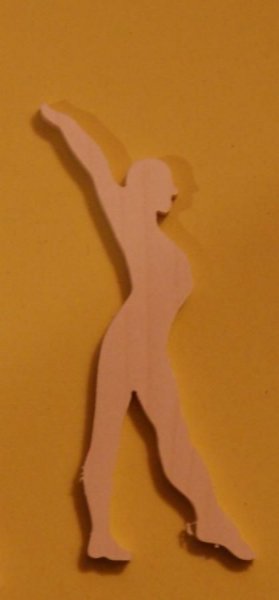 Dancer figurine 3mm massivt tr&aelig; h&aring;ndlavet udsmykning scrapbooking dans