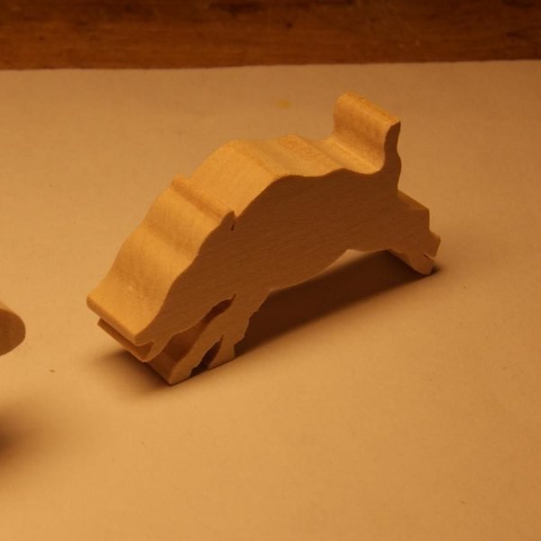 Miniature tr&aelig; vildsvin figur natur, jagt, skov