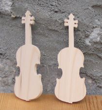 Figurine violin markør lg 9cm ep 3mm bryllup tema musik, håndlavet