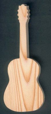 Træ guitar 15cm dekoration musik