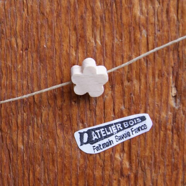 massivt tr&aelig; perle blomst til at male barn halsk&aelig;de, guirlande, h&aring;ndlavet