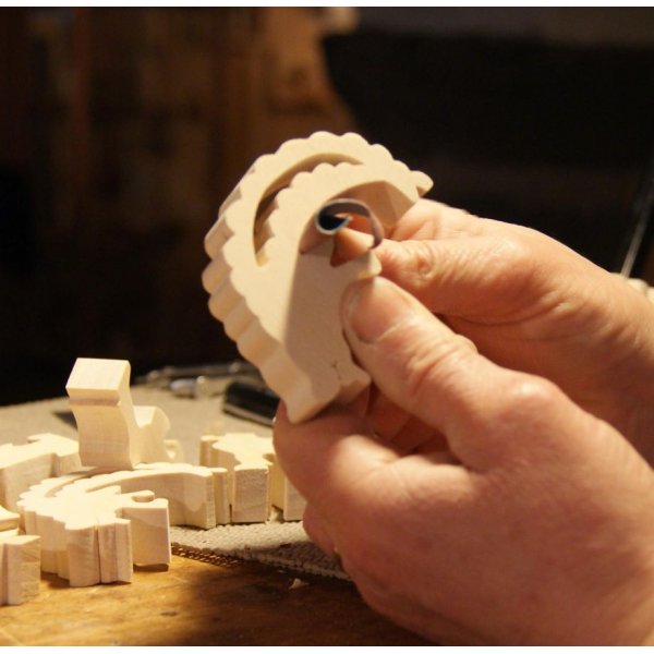 Tr&aelig; puslespil marieh&oslash;ne 3 stykker B&oslash;g, haven ven