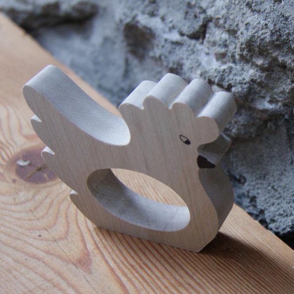 Serviet ring h&oslash;ne til at male massivt tr&aelig; h&aring;ndlavet