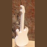 Træ elektrisk guitar 15cm, musikalsk dekoration