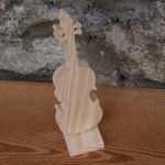 træ violin højde 20cm interiør dekoration, festlig bordcenterpiece, håndlavet