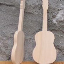 Figurine markør guitar bryllup musik tema, træ, håndlavet