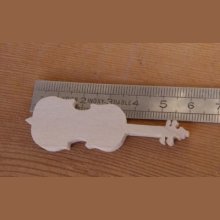 Cello figur ht 6cm massivt træ håndlavet udsmykning scrapbooking musik