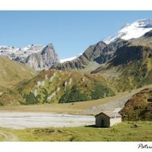 Postkort Gliere sø, Champagny en vanoise om sommeren