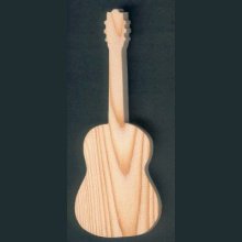 Træ guitar 15cm dekoration musik