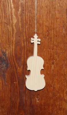 træ violin højde 20cm interiør dekoration, festlig bordcenterpiece, håndlavet